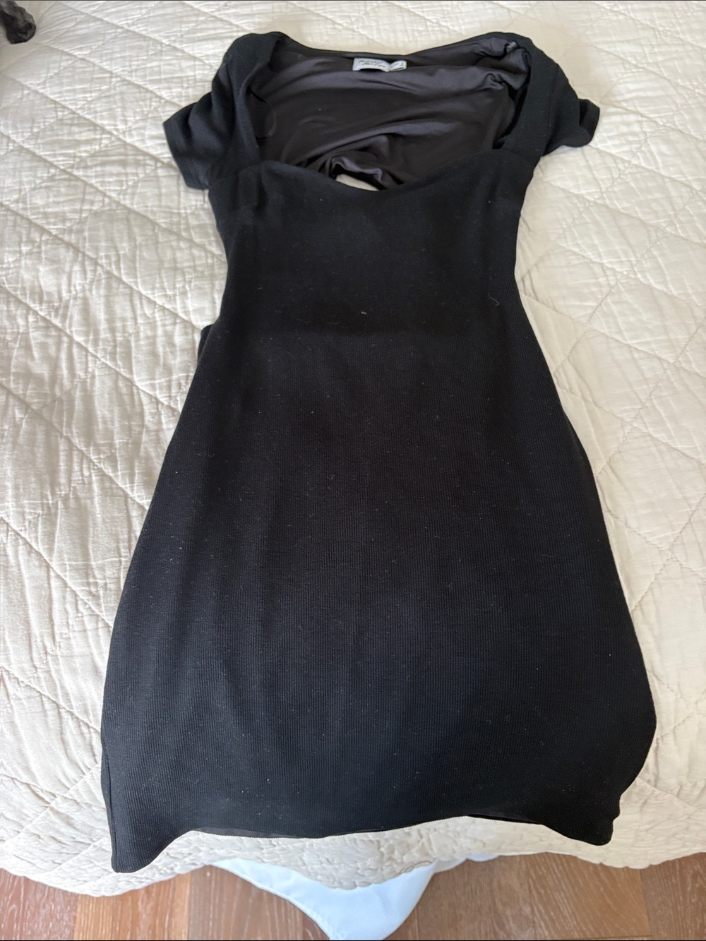 Princess Polly Black Short Sleeve Mini Dress